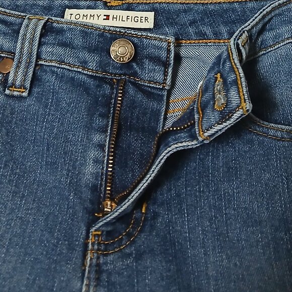 Tommy Hilfiger Hipster Jeans Size 4 Ankle Cuffed Vintage '04 Blue Denim - Picture 6 of 9